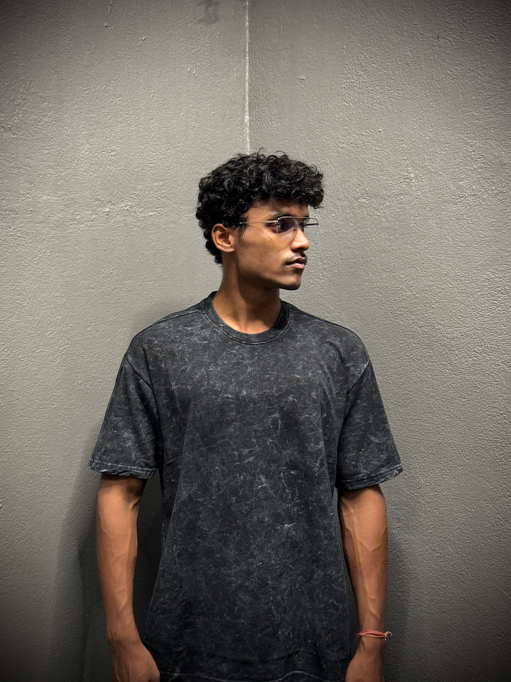 Acid Wash Oversized Tee | Unisex Black