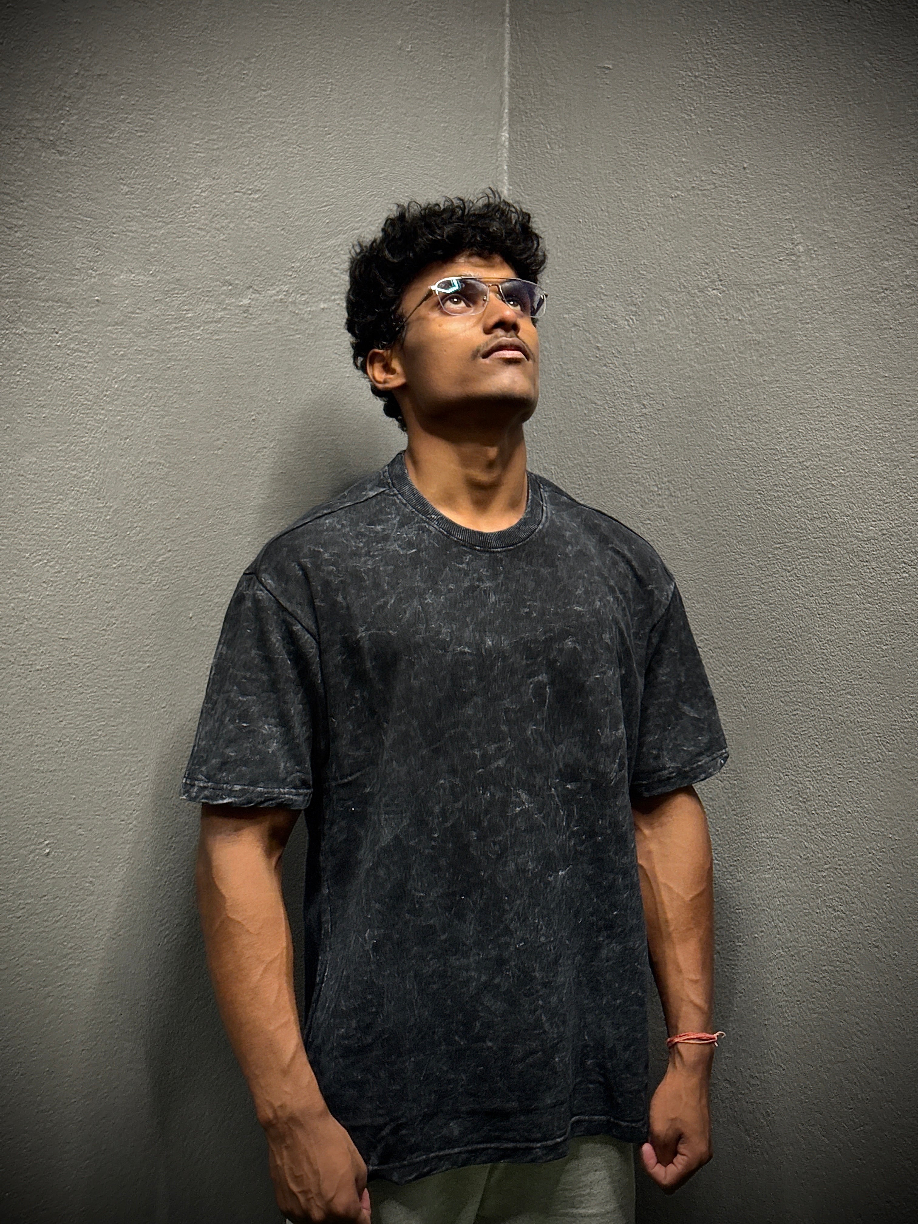 Acid Wash Oversized Tee | Unisex Black