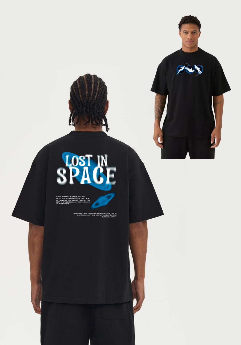 Lost In Space Oversized T-Shirt Unisex | Aesthetic Streetwear Graphic Tee