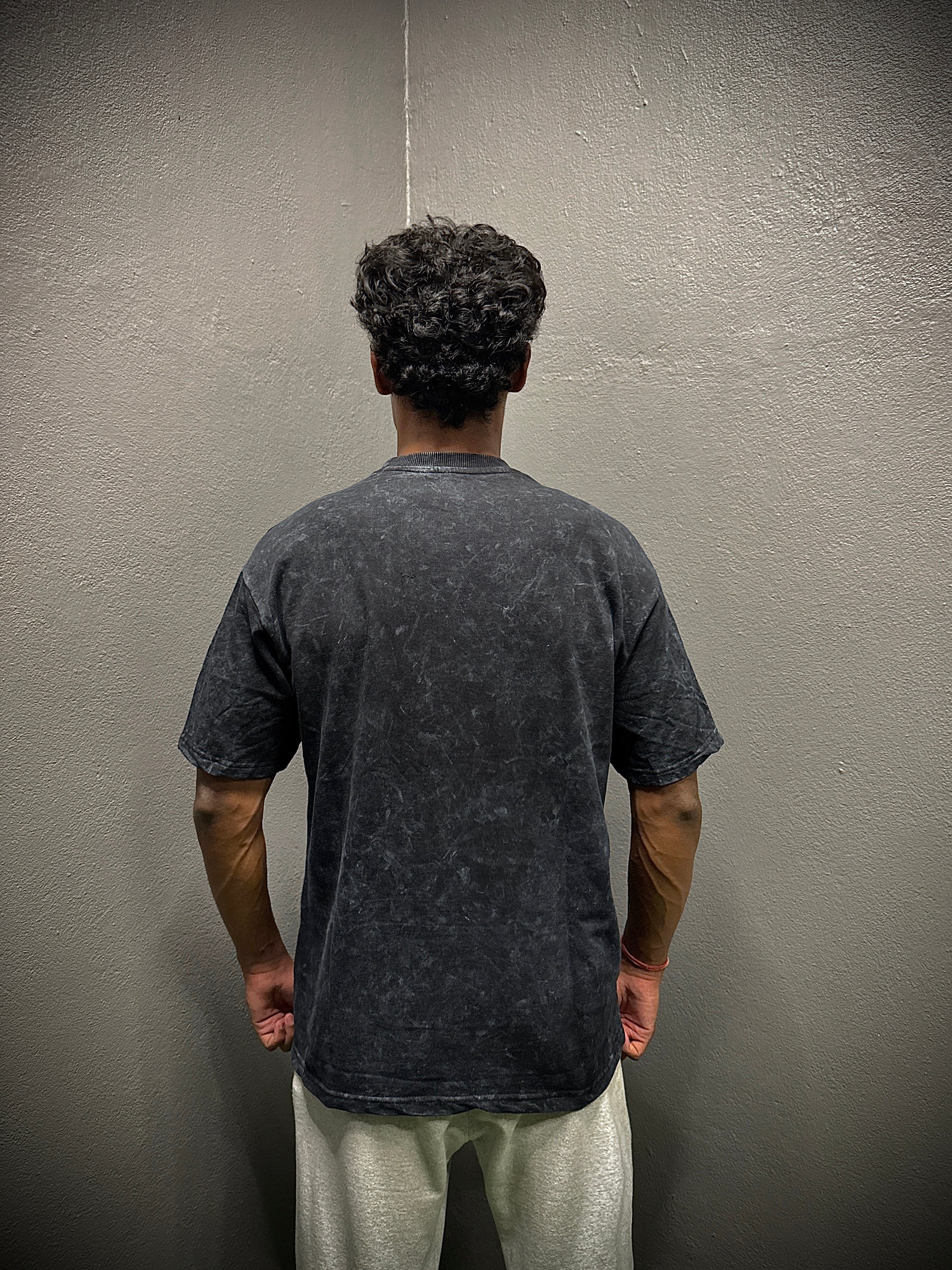 Acid Wash Oversized Tee | Unisex Black