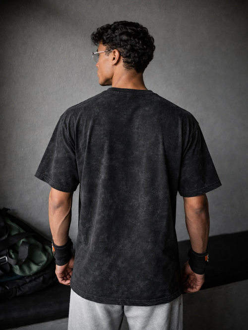 Acid Wash Oversized Tee | Unisex Black