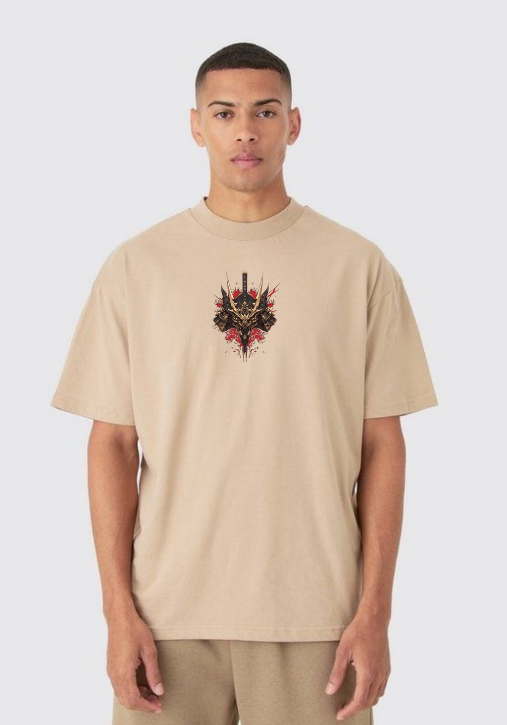 Dragon Blade Oversized T-Shirt – Japanese Streetwear Graphic Tee